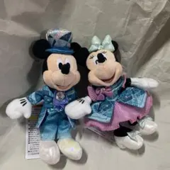 ディズニー　シー　ミッキー　ミニー　ぬいぐるみバッジ　セット