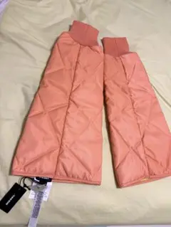 新品 ディーゼル 中綿 キルティング アームウォーマー コーラル × イエロー