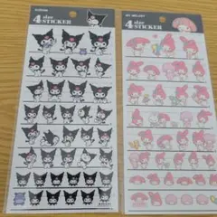 4サイズステッカー　マイメロ　クロミ