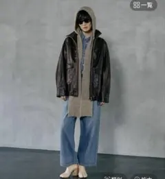 LEPSIM フェイクレザードロストブルゾン