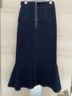 ダークブルーフレアマーメイドスカート F