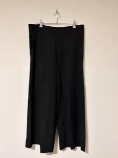 A18814 ヨウジヤマモト シワギャバワイドスラックスパンツ 黒3のサムネイル