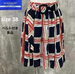 BURBERRY BLUE LABEL フレアスカート ベルト付き 38のサムネイル