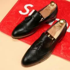 ローファーシューズ メンズ ビジネスシューズ ウイングチップ 革靴 イギリスs