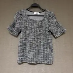 AZUL BY MOUSSY ￼￼ カットツイード袖ギャザートップスのサムネイル