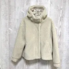 ZARA ボアジャケット フード付き