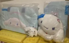 サンリオキャラクターズ当たりくじシナモロールぬいぐるみキャリーオンバックセット
