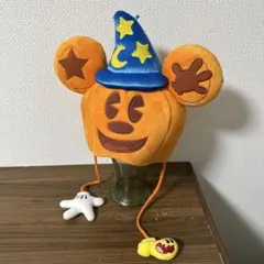 ディズニーリゾート　ハロウィーン　カボチャミッキー　ファンキャップ