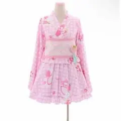 To Alice いちごギンガムチェック浴衣セット ピンク M To Aliceいちごギンガムチェック浴衣セット ピンク - メルカリ