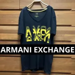 ARMANI EXCHANGE 黒オーバーサイズ半袖Tシャツ アルマーニのサムネイル