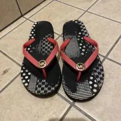 Michael Kors ビーチサンダル 黒/赤　マイケルコース　ロゴのサムネイル