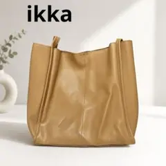 ⭐︎ikka PUパイピングトートバッグ （キャメル）のサムネイル