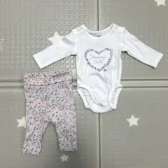 オーガニックコットン ロンパース・レギンスセット 50cm 新生児