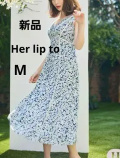 新品未使用herlipto Lace Trimmed Floral Dress