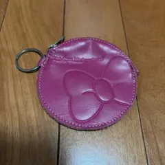 ミニーリボンモチーフ ピンク コインケース