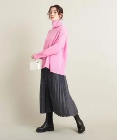 BEAUTY&YOUTH レザー ミドル サイドゴア ブーツ　36 BLK