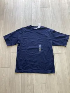 エアリズムコットンオーバーサイズTシャツ M ネイビー