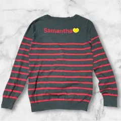 【Samantha Thavasa】サマンサタバサ　ロゴボーダーカーディガン　Mのサムネイル