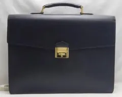 デュポン本革 ブリーフケース ビジネスバ ッグブラック ゴールド金具鍵付。新品。のサムネイル