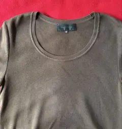 UNTITLED アンタイトル　LL 半袖　カットソー　ブラウン　ラウンドネック