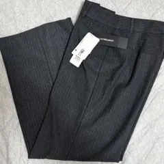 LAUTREAMONT 両面起毛へリンボンワイドパンツ ダークグレー　40サイズ