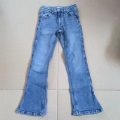 フレアジーンズ ライトブルー 140cm