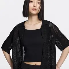 GU 新品♡透かし編みニットシャツ
