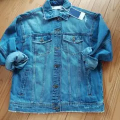 ZARA ザラ　デニムジャケット　Gジャン　オーバーサイズ　ブルー　タグ付き