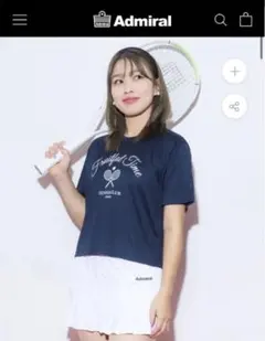 サイズM宇野真彩　ADMIRAL × MU テニスクラブロゴ クロップド