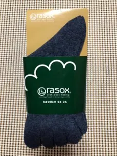 ラソックス　rasox　５本指　24-26cm　Mサイズ　ネイビー