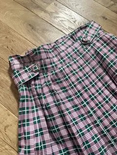 titty&Co.チェック柄 プリーツロングスカート グリーン ピンクのサムネイル