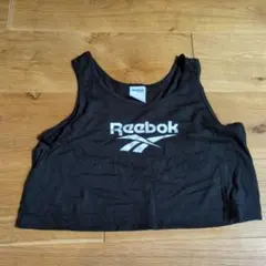 Reebok ブラック クロップド　タンクトップ クラシック