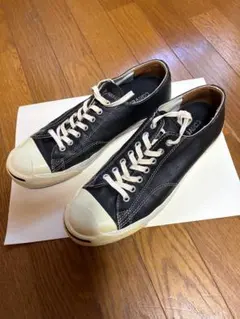 コンバース ジャックパーセル 黒 レザー 29cm 改造あり JACK