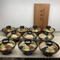 輪島塗 吸物椀 菊蒔絵 蓋付 10客セット 共箱 - メルカリ
