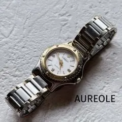 【新品電池】AUREOLE オレオール　ゴールド・シルバーコンビ　ウォッチのサムネイル
