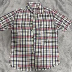 オールドUNIQLO チェック柄 半袖シャツ　Mサイズ