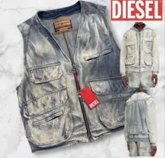 新品 DIESEL 2024FW D-SAMP-S デニムベスト サイズM