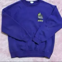 2点ギルダン プラネットフィットネススタッフ スウェットトレーナーパープル紫古着