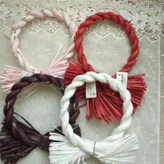 ラフィアしめ縄❀4個