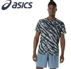 アシックス ランニングWILD CAMO半袖シャツ メンズ 2011C617