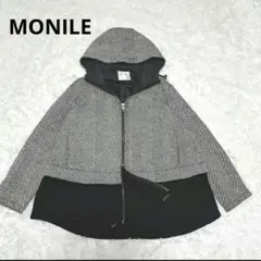 MONILE（モニーレ）ヘリンボーン切替フードジャケット／SCOT CLUB