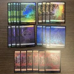スパイダーマン　foil土地英語版24枚セット