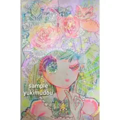 手描きイラスト　オリジナル　リボンウィッチ②直筆原画（439）水彩画　コピック