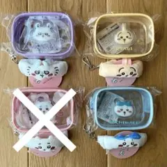 ⭐️新品⭐️ちいかわ ぷっくりクリアミニポーチ3種 リストバンドキーホルダー3種