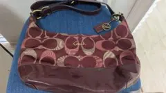 COACH ショルダーバッグ シグネチャー ボルドー