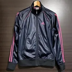 アディダス ピンクドット ジャージ レディース L ブラック adidas アディダス ジャージ 黒 ピンクライン S - メルカリ
