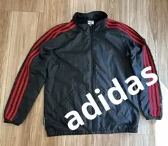 adidasアディダス150 黒 ウィンドブレーカージャケットジャンパージャージ