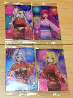 ホロライブ　ウエハース3 百鬼あやめ等　4枚まとめ売り　早い者勝ち　即日発送