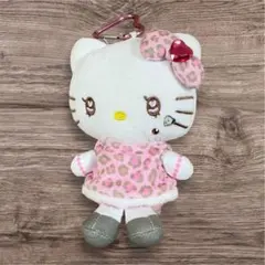 ハローキティ ヒョウ柄マスコット キーホルダー ギャルキティ ぬいぐるみ