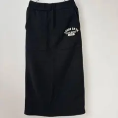 しまむら×LOGOS DAYS 裏起毛あったかロングスカート ブラック
